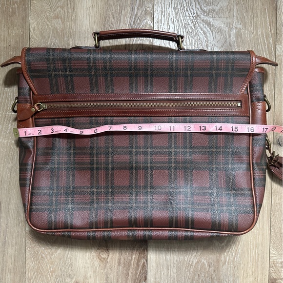Vintage Polo Ralph Lauren Coated Canvas Burgundy Black Brown Bag Satchel Travel - Picture 13 of 14